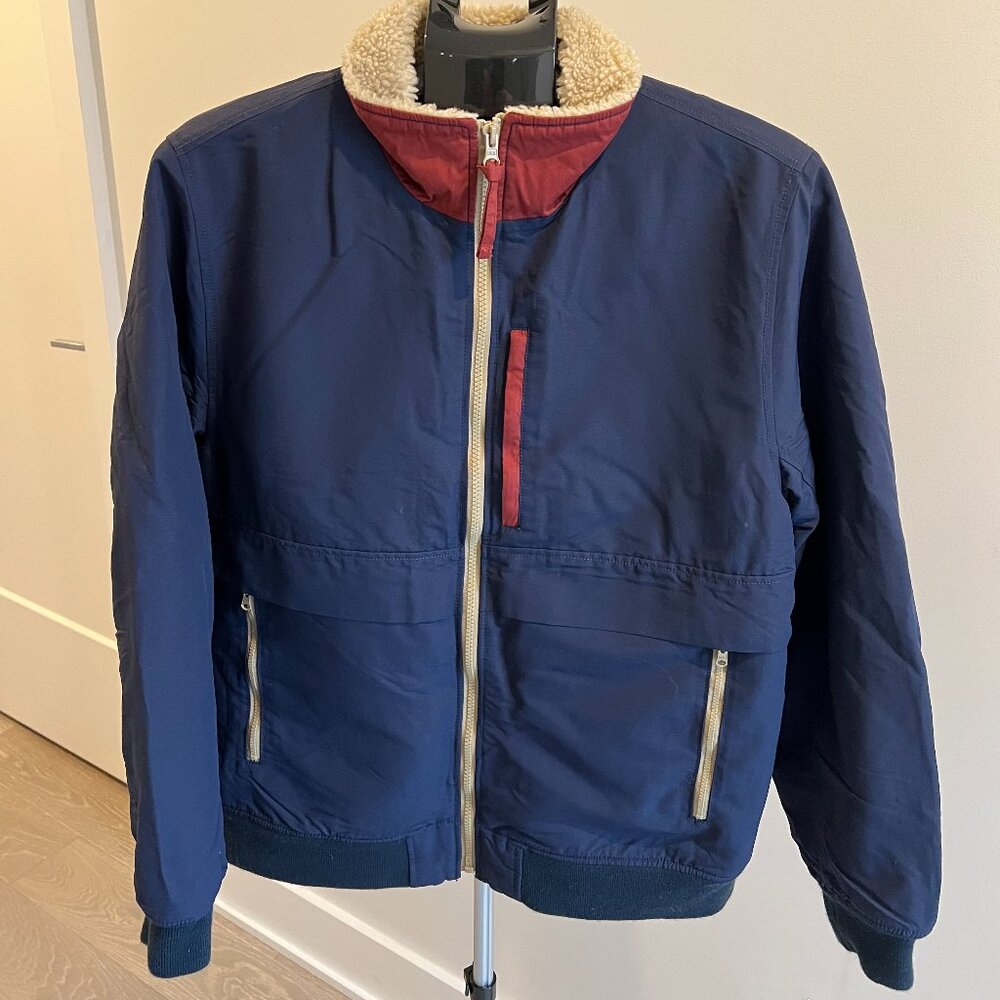 J. Crew Navy Bomber with Fleece Lining (Size Medium)